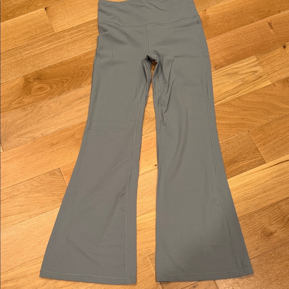 Athleta Light Sage Green Flared Leggings - Picture 2 of 5